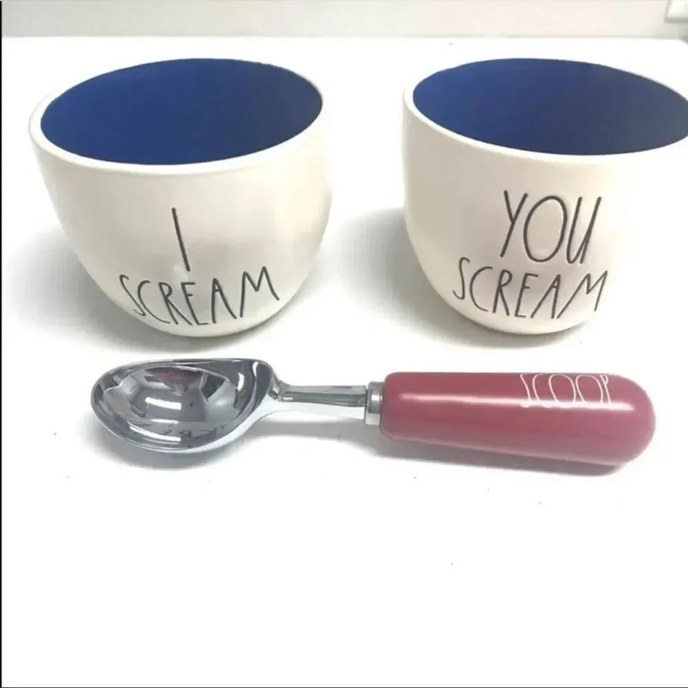 NWT RAE DUNN-Ice Cream Set I scream You Scream New